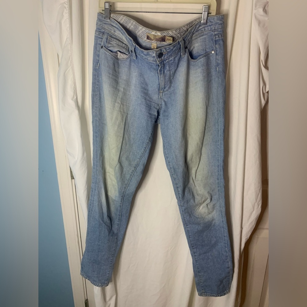 Paige light distressed skyline denim jeans